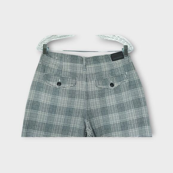 Womens American Eagle Super High Rise Baggy Wide Leg Pants Black White 6 LONG - Picture 7 of 7